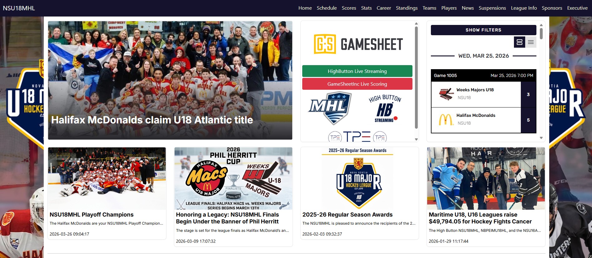 Dynamic Homepage Screenshot